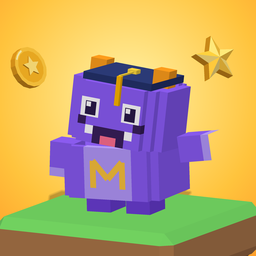 Matobur app icon: a friendly purple math monster